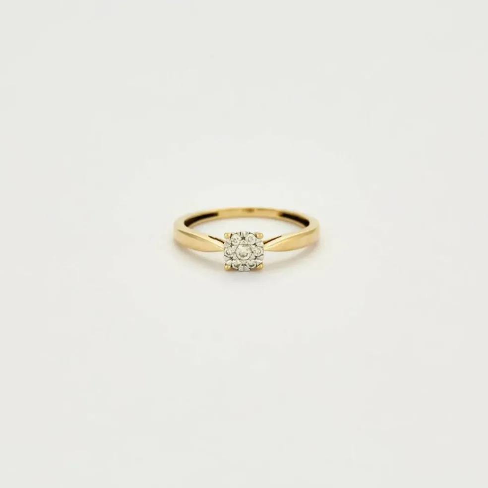 Bague OR JAUNE et DIAMANTS