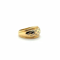 Bague or jaune et diamants