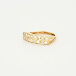 Bague or jaune et diamants
