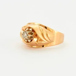 Bague or jaune et diamant