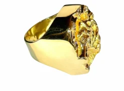 Bague or jaune et diamants , Fer à cheval