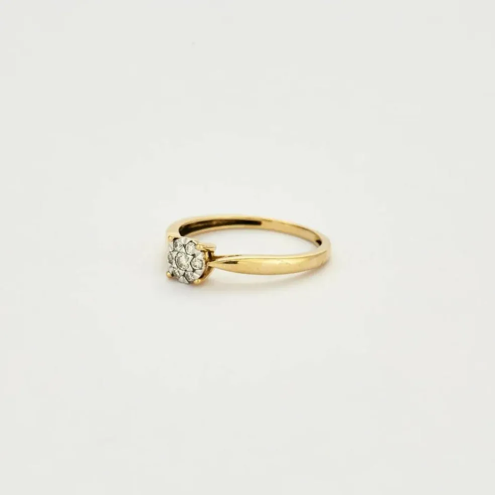Bague OR JAUNE et DIAMANTS