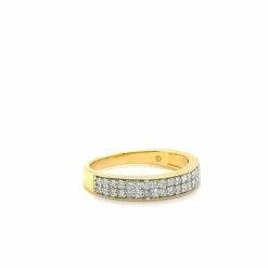 Bague or jaune et diamants