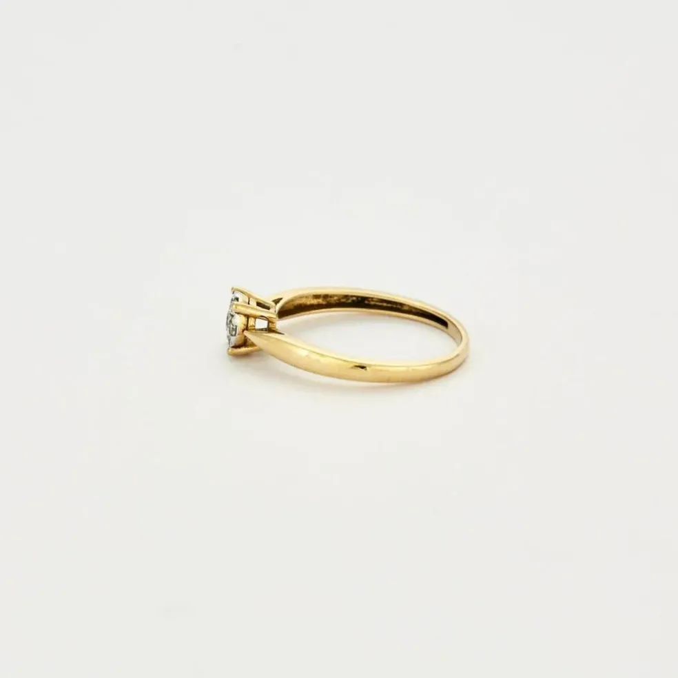 Bague OR JAUNE et DIAMANTS