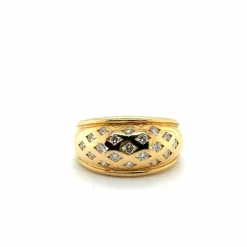 Bague or jaune et diamants