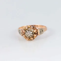 Bague or jaune et diamant