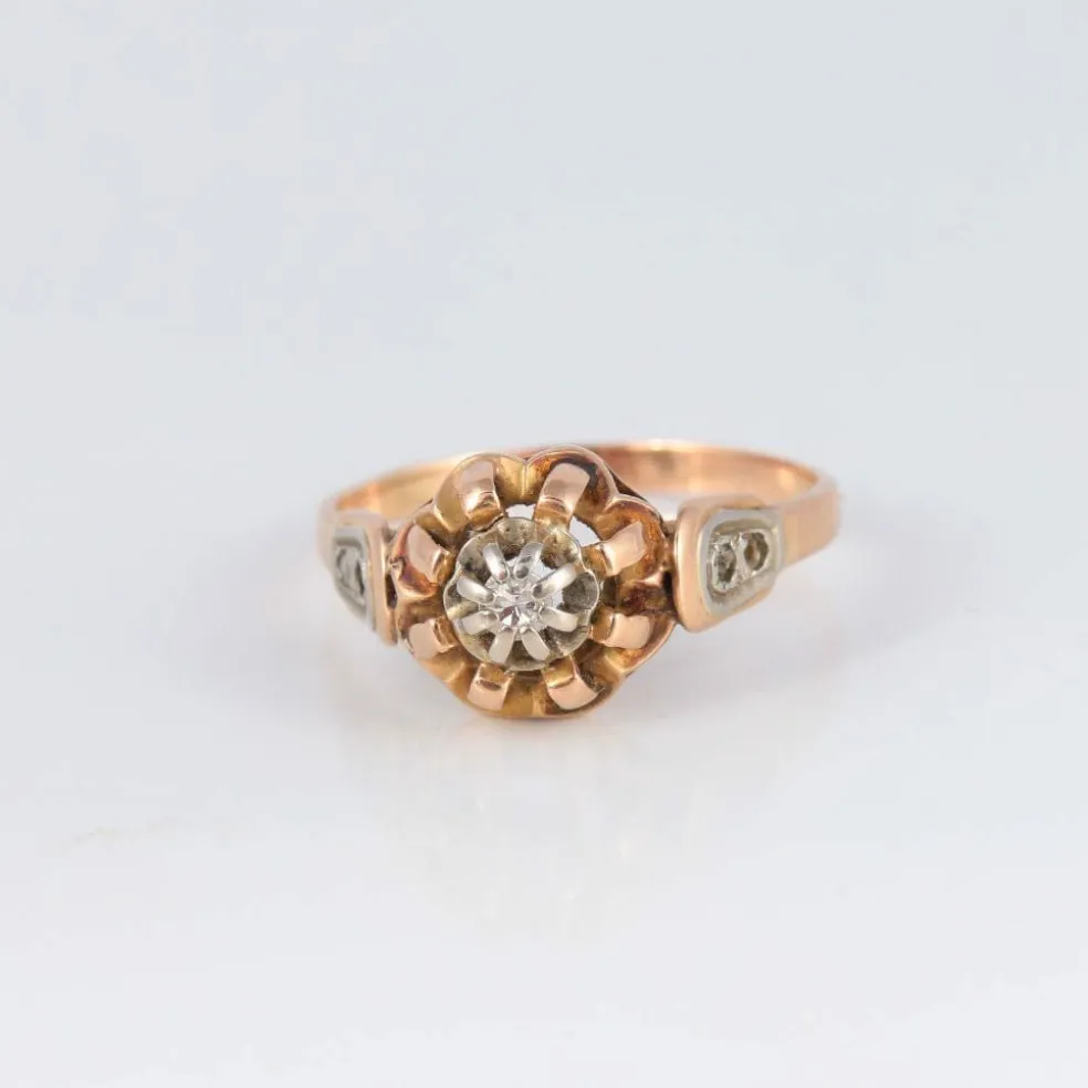Bague or jaune et diamant