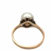 Bague or jaune et perle