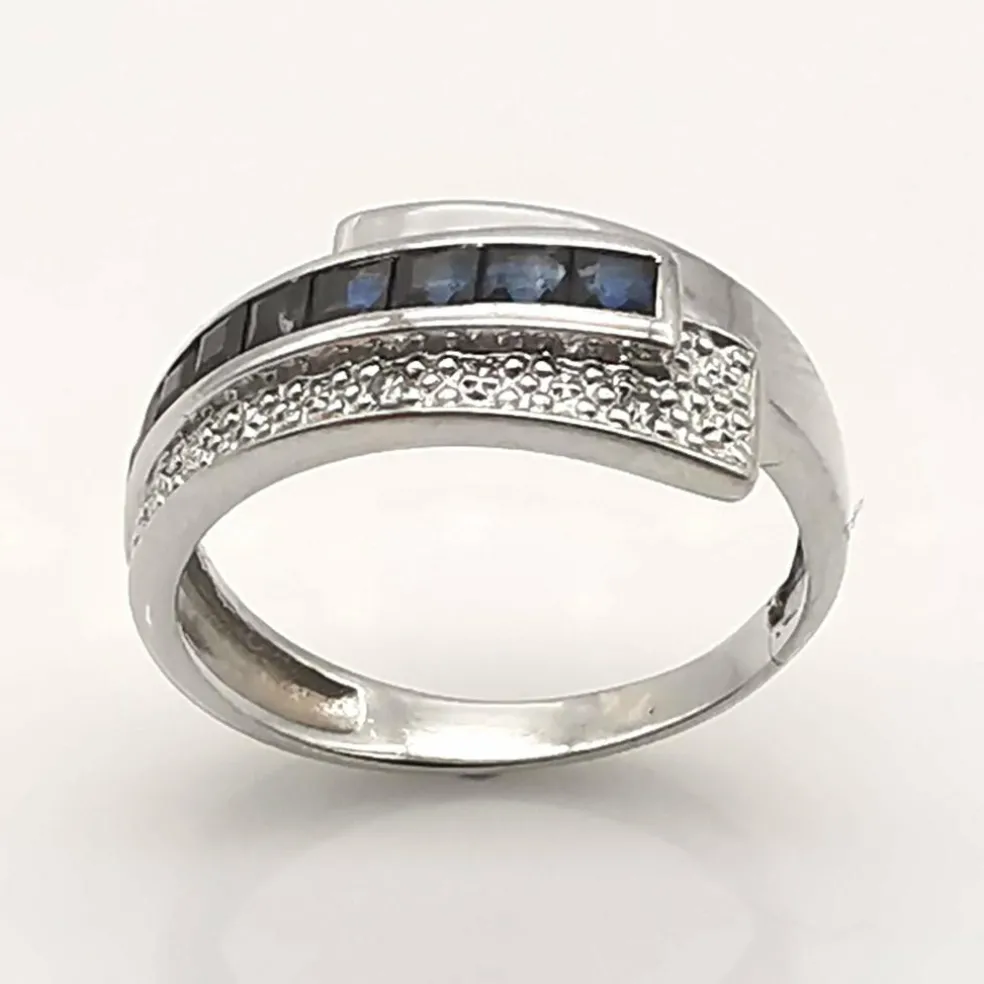 Bague Or jaune et Saphirs