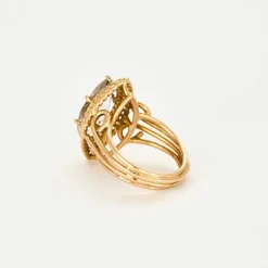 Bague or jaune goshenite