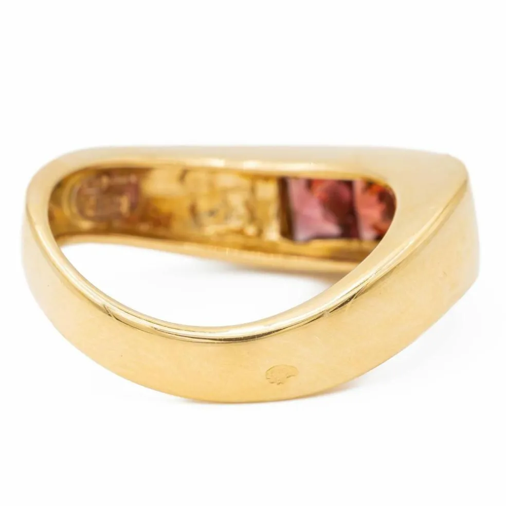 Bague Or jaune Grenat