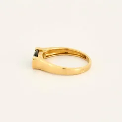 Bague Or Jaune Grenat Diamants