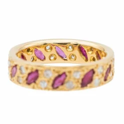 Bague Or jaune Grenats