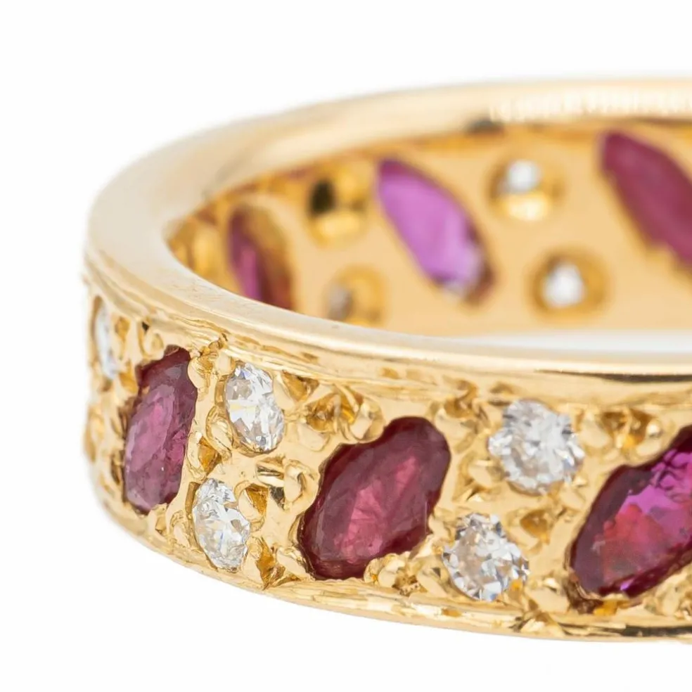 Bague Or jaune Grenats