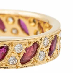Bague Or jaune Grenats