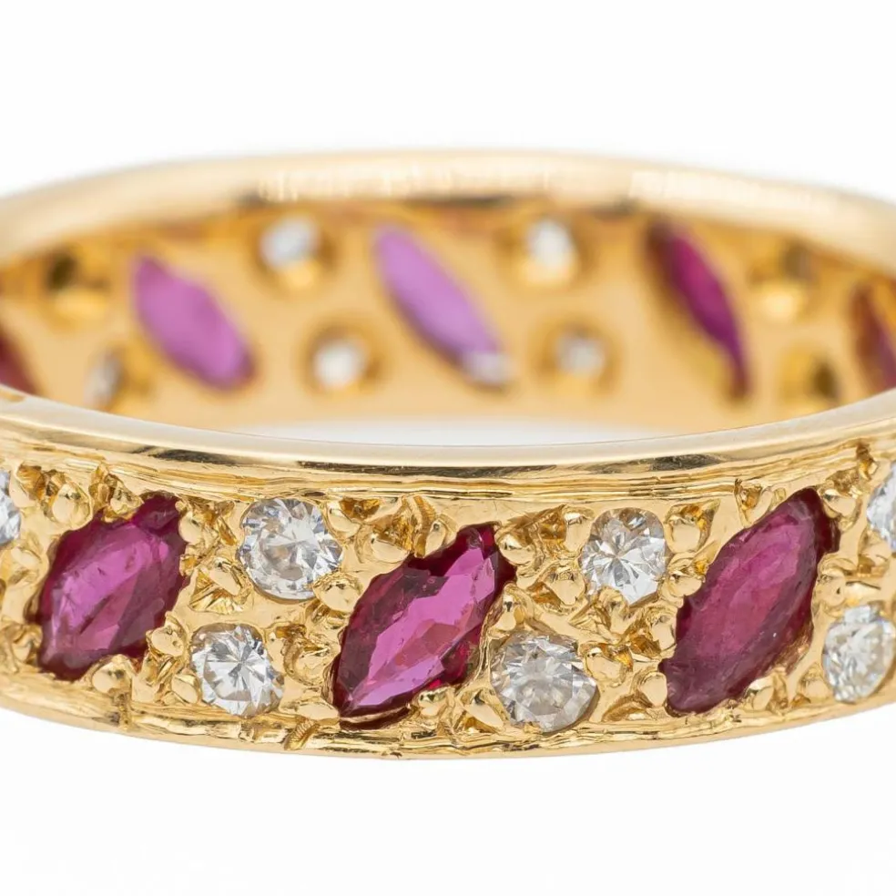 Bague Or jaune Grenats