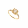 bague or jaune 18k 53 21 diamants 0.25ct 3.1 gr en