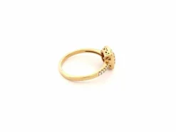 bague or jaune 18k 53 21 diamants 0.25ct 3.1 gr en