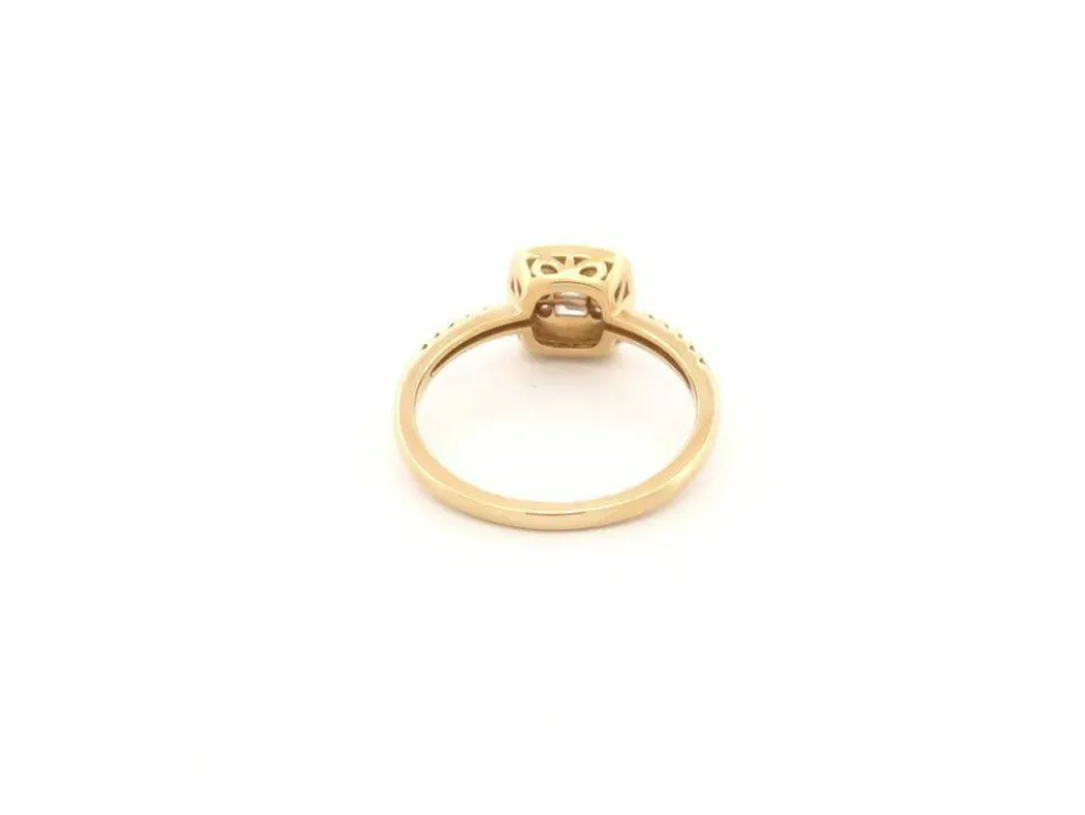 bague or jaune 18k 53 21 diamants 0.25ct 3.1 gr en