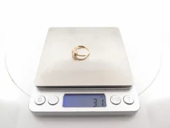 bague or jaune 18k 53 21 diamants 0.25ct 3.1 gr en
