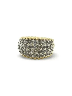Bague or jaune 18K et diamants 1,65 ct