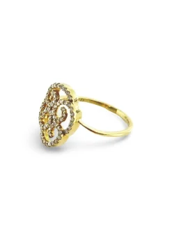 Bague or jaune 18k et diamants