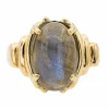 Bague Or jaune Labradorite
