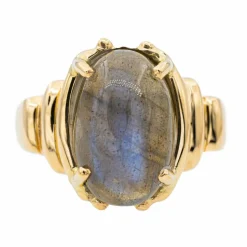 Bague Or jaune Labradorite