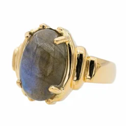Bague Or jaune Labradorite
