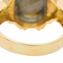 Bague Or jaune Labradorite