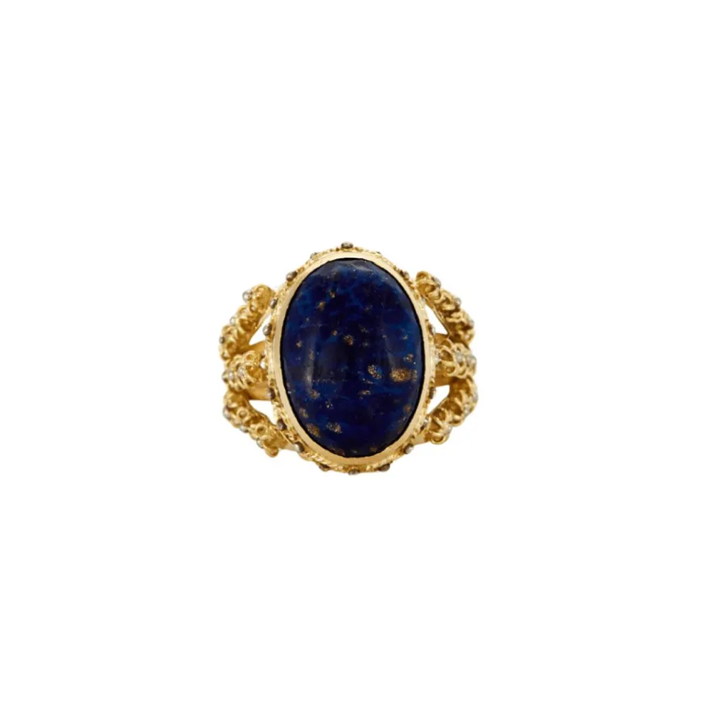 Bague Or jaune Lapis-lazuli