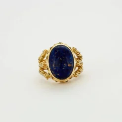 Bague Or jaune Lapis-lazuli