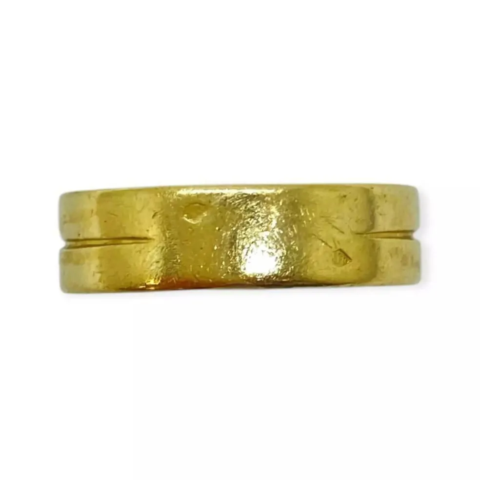 Bague or jaune lignée de quatre diamants