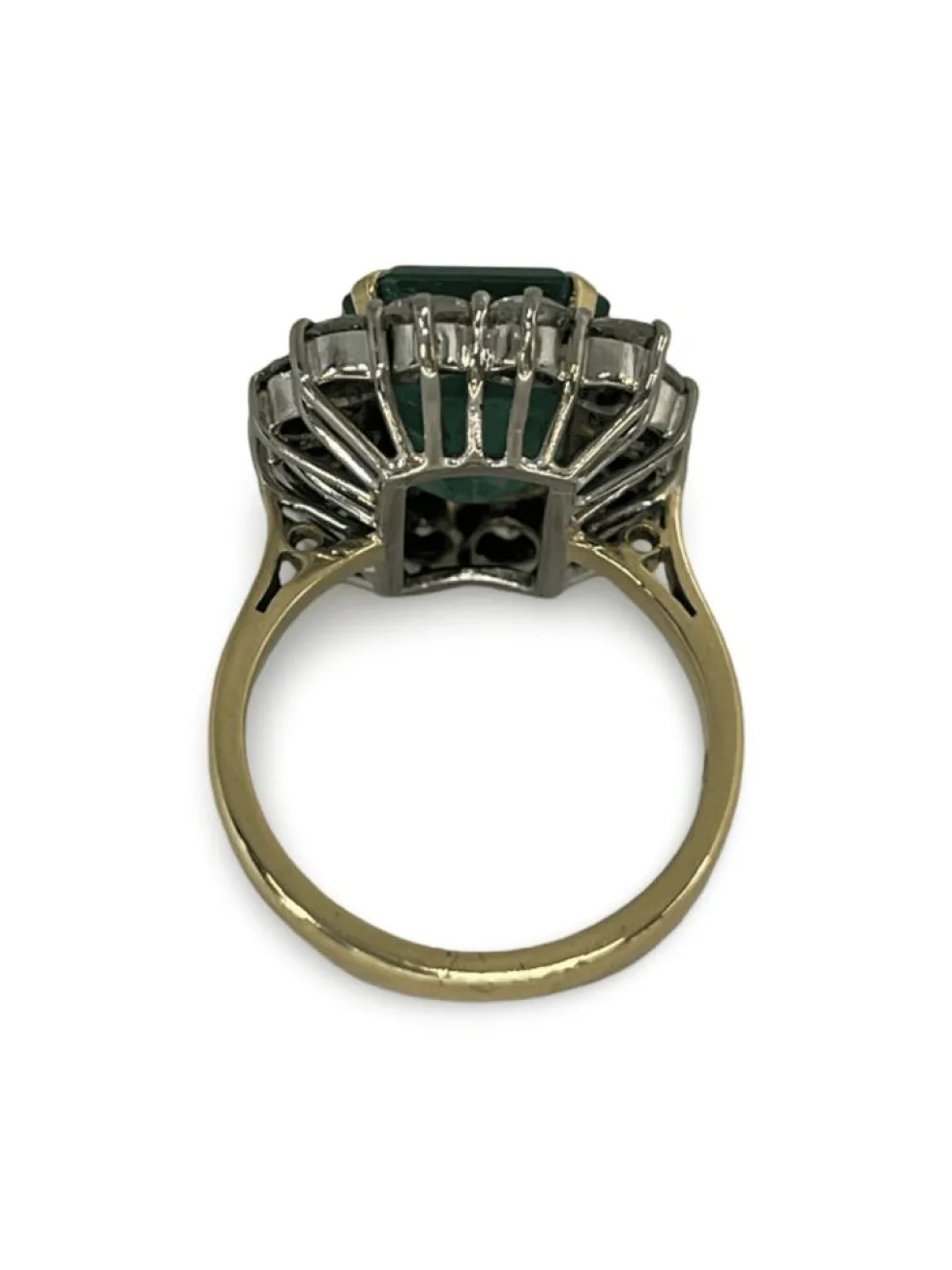 Bague or jaune émeraude 6,80 ct