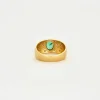 Bague or jaune moldavite diamants