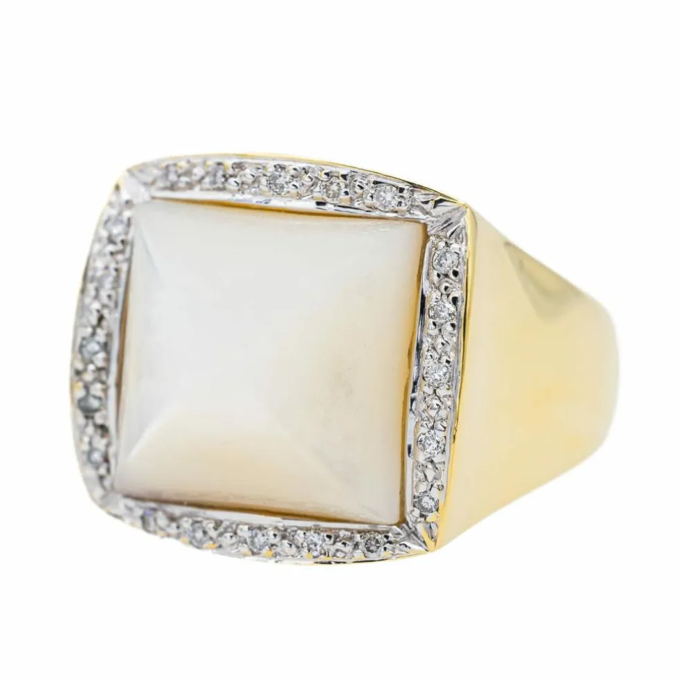 Bague Or jaune Nacre