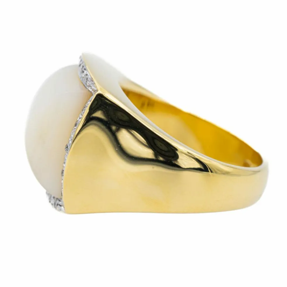 Bague Or jaune Nacre