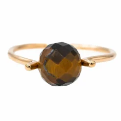 Bague Or jaune oeil-de-Tigre