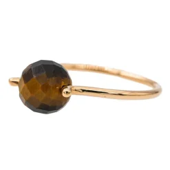 Bague Or jaune oeil-de-Tigre