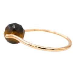 Bague Or jaune oeil-de-Tigre