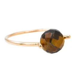 Bague Or jaune oeil-de-Tigre