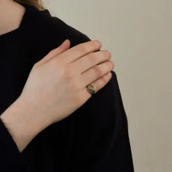 Bague Or jaune Onyx