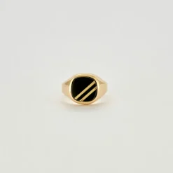 Bague Or jaune Onyx