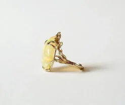 Bague or jaune opale