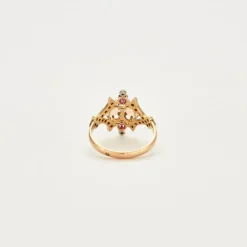 Bague OR JAUNE, OPALE et RUBIS