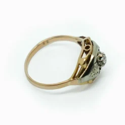 Bague or jaune, or blanc, diamant
