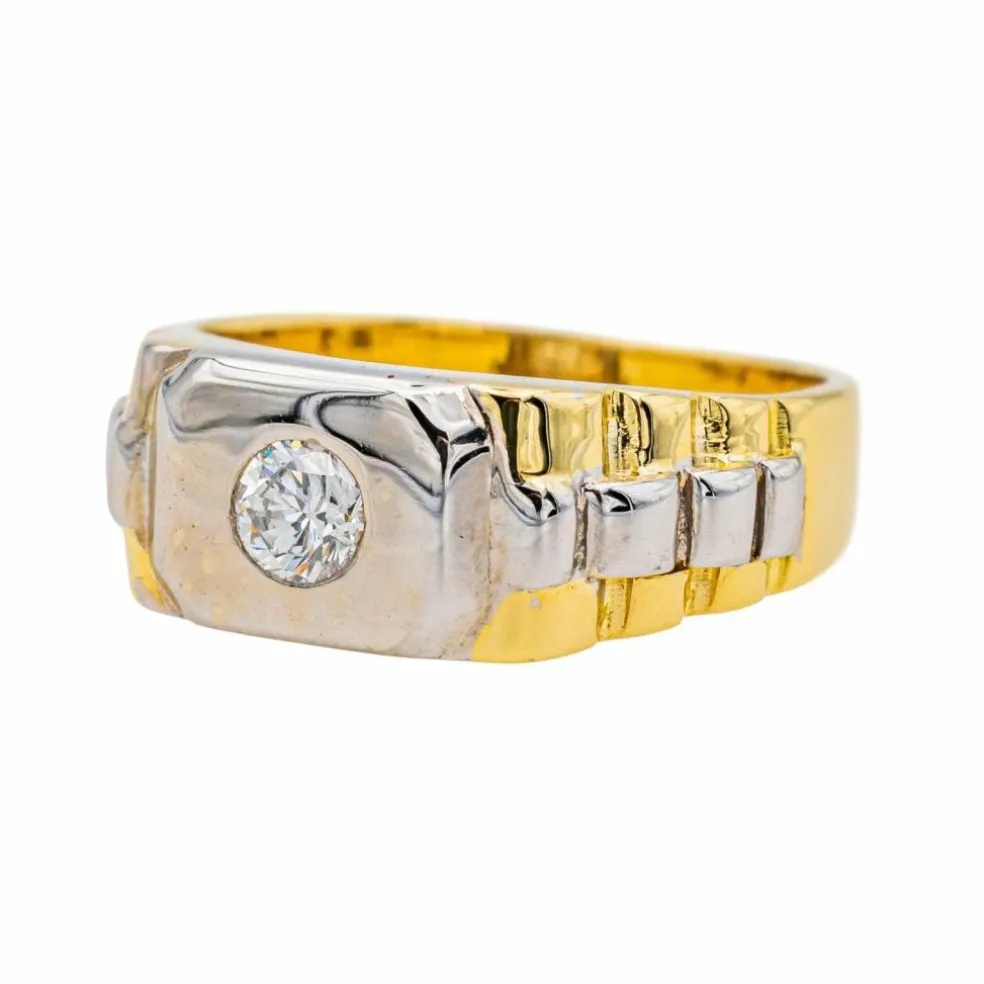 Bague Or jaune, Or blanc Diamant