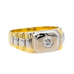 Bague Or jaune, Or blanc Diamant