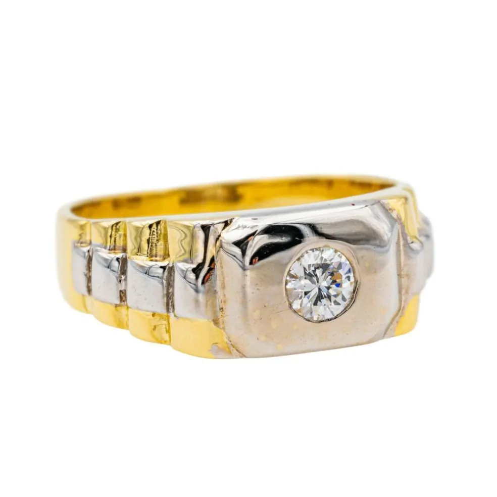 Bague Or jaune, Or blanc Diamant