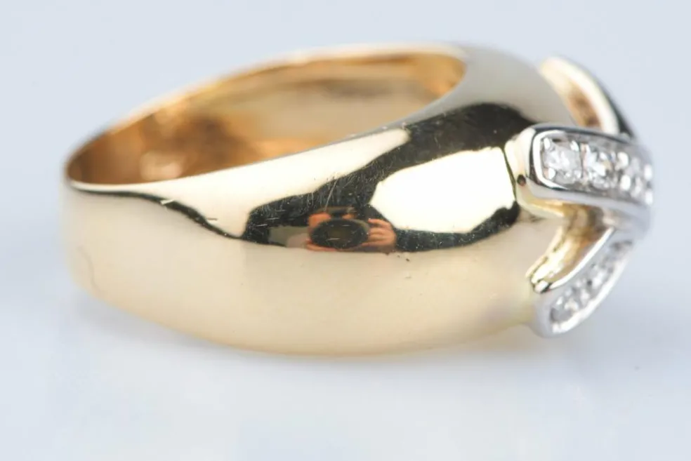 Bague Or jaune Or blanc Diamant